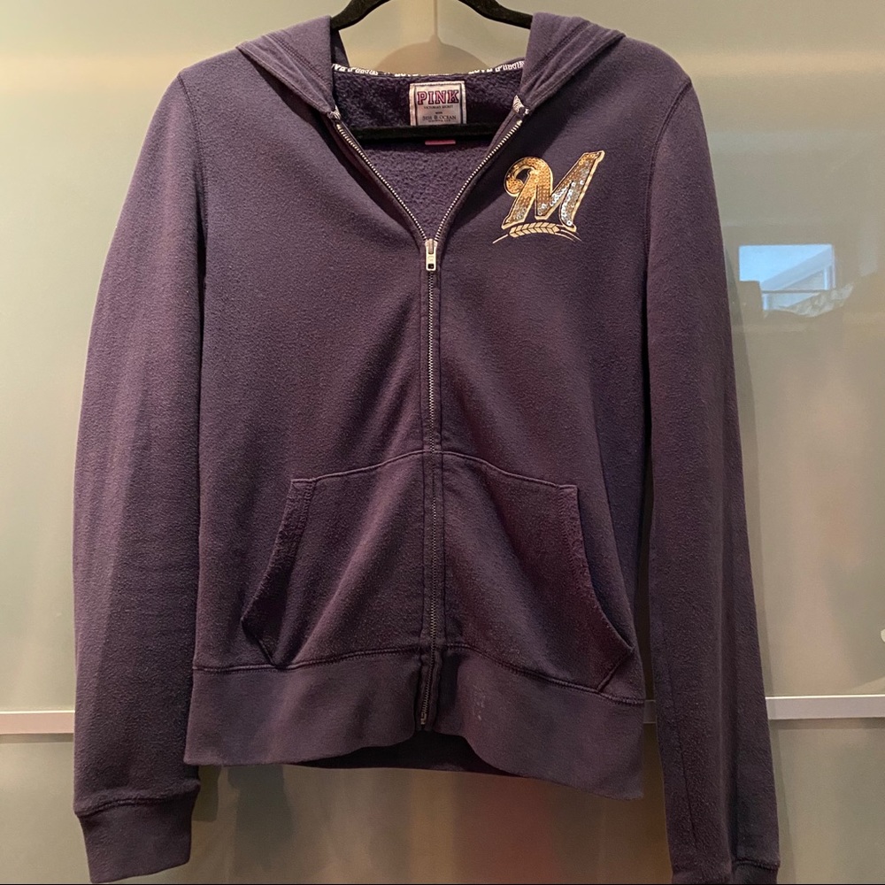PINK Milwaukee Brewers Zip up Hoodie
